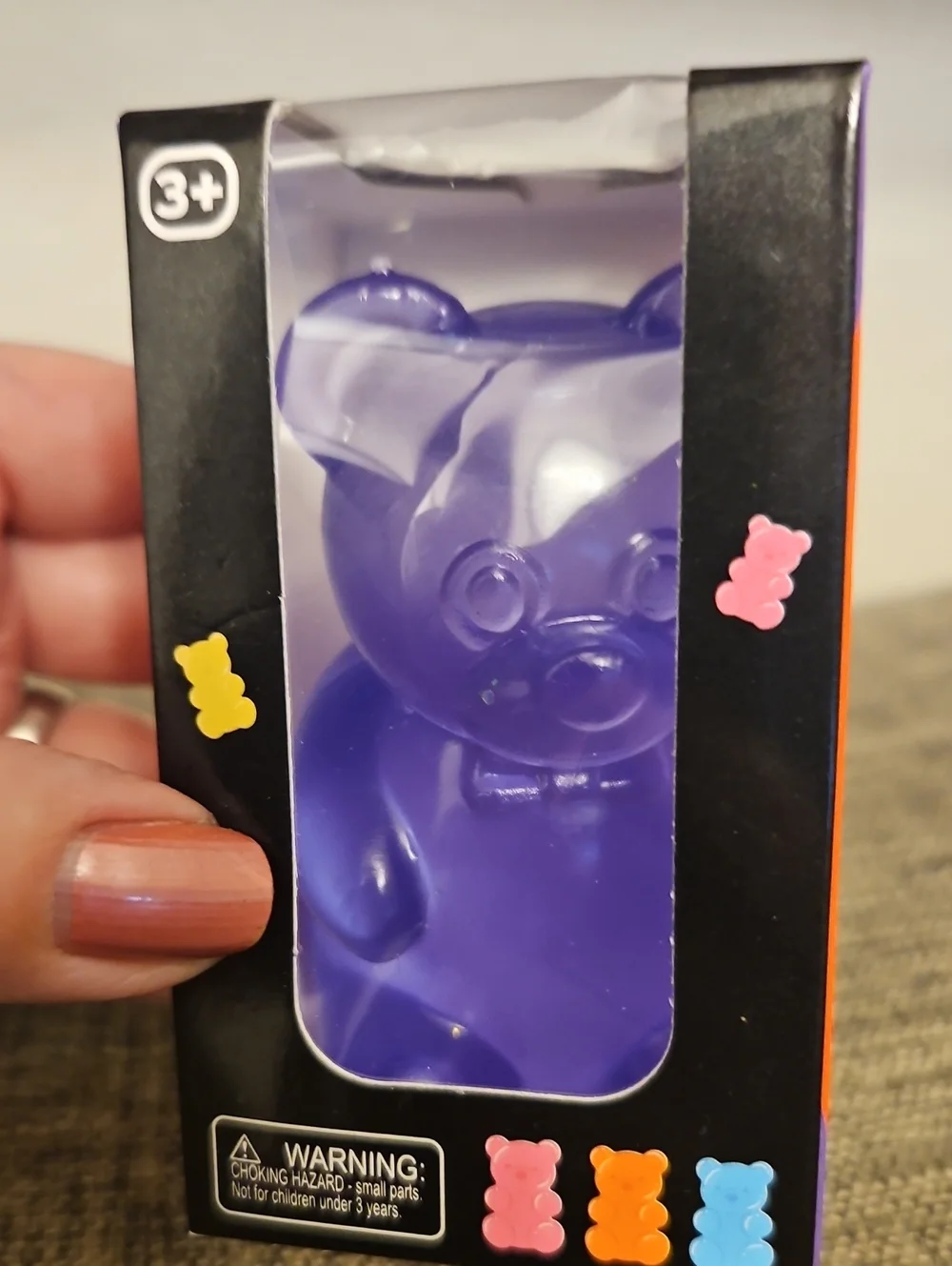 Super Solid Squish Purple Bear Squishy NWT